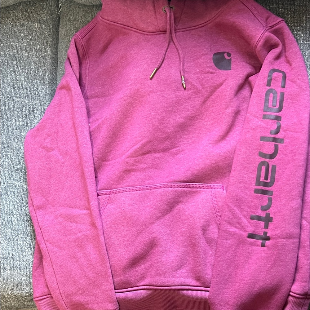 Carhartt Dark Pink Hoodie with Logo